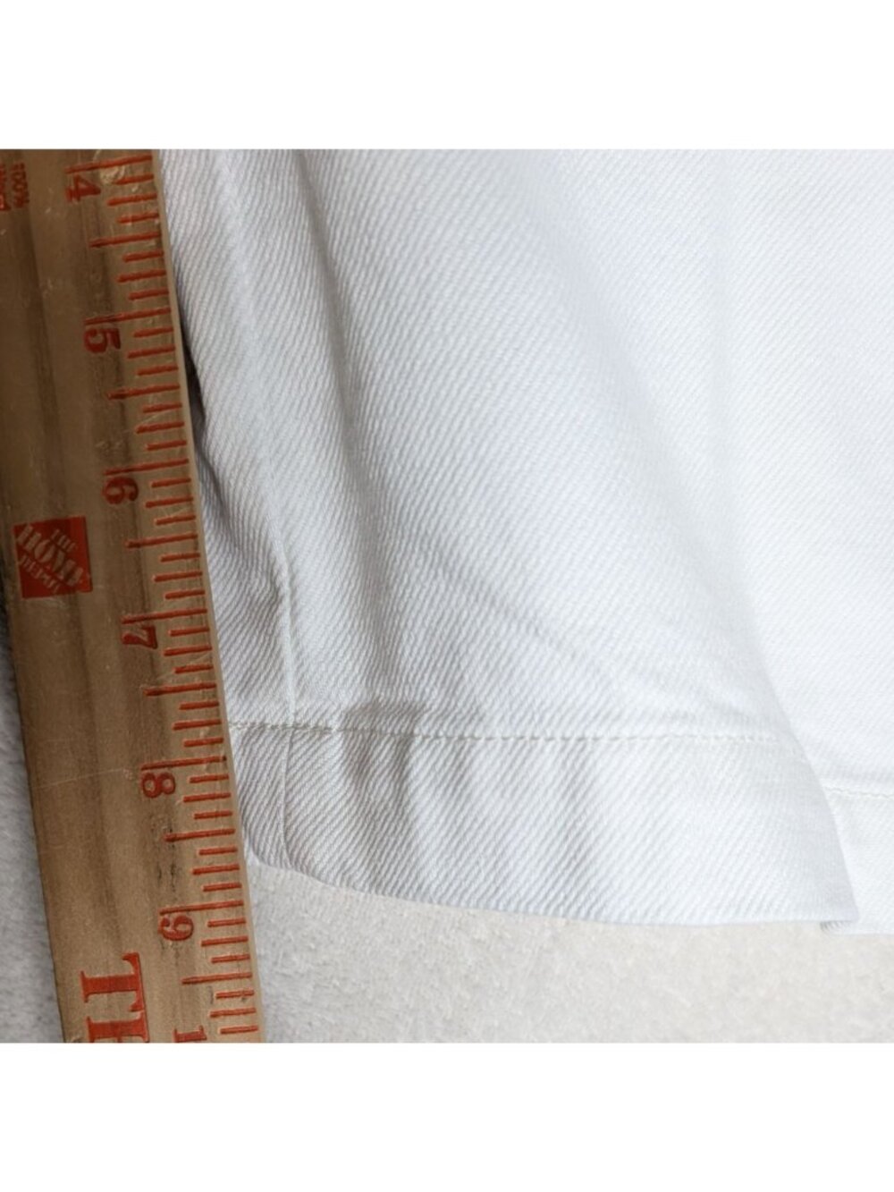 The Frankie Shop Xavier Pleated White Denim High-Rise Shorts Size M - Picture 5 of 12